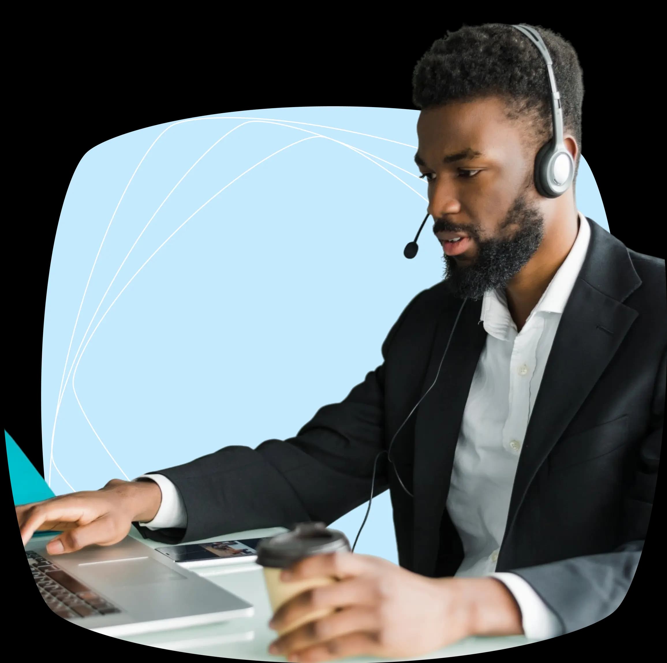 Person analyzing charts